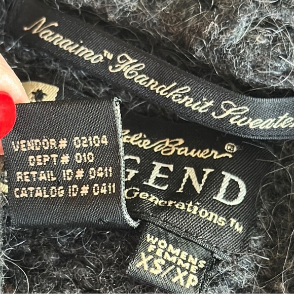 Eddie Bauer Nanaimo Handknit Brown Merino Wool Cozy Cardigan MOHAIR/MERINO - Picture 11 of 15